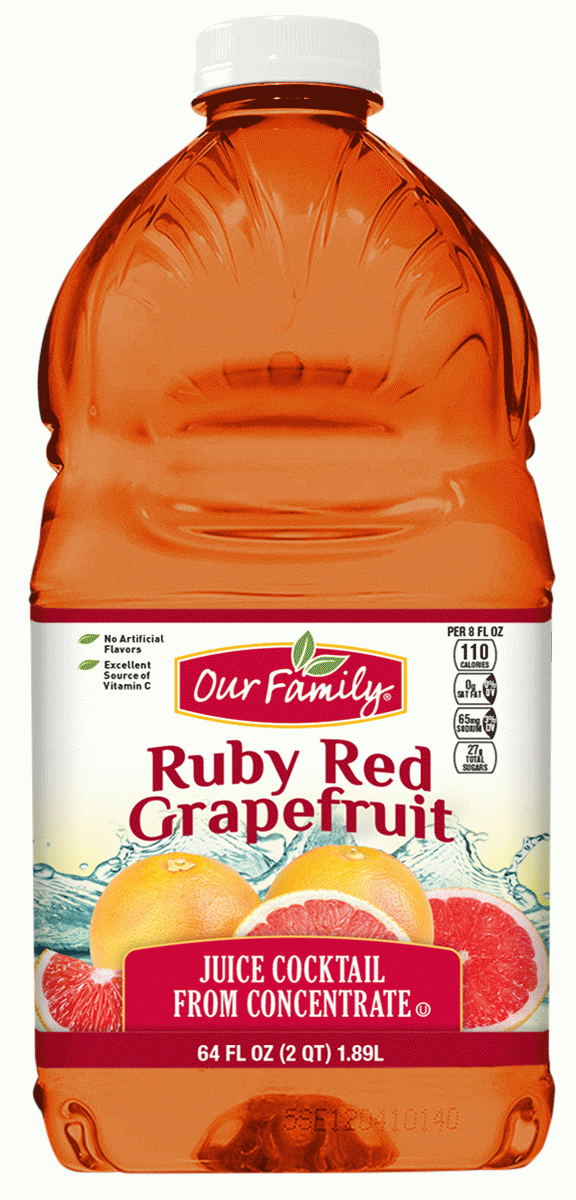 Our Family  ruby red grapefruit juice cocktail, 30% juice Full-Size Picture